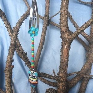 Handmade owl clip